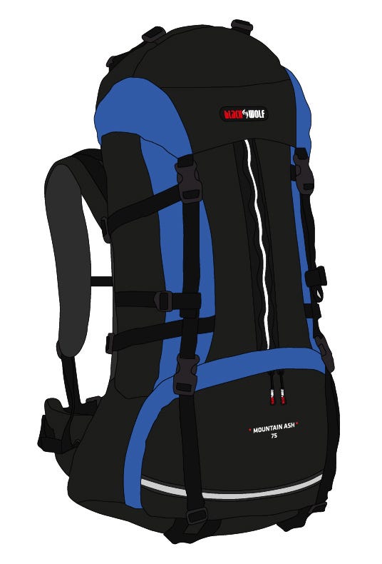 Black Wolf Mountain Ash 65L Pack Clearance Paddy Pallin